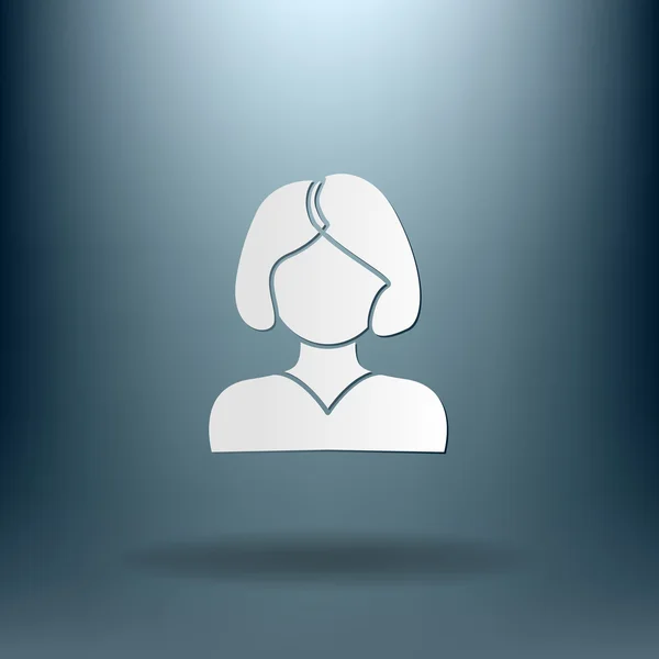 Fille, icône femme — Image vectorielle