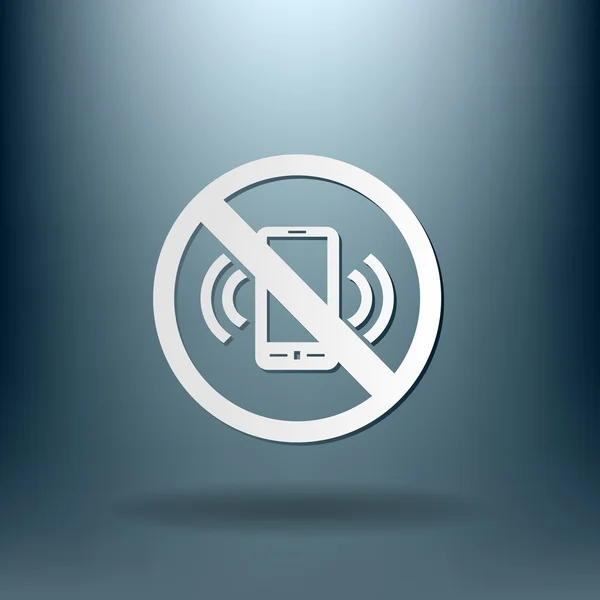 Forbidden to use phone icon — Stock Vector