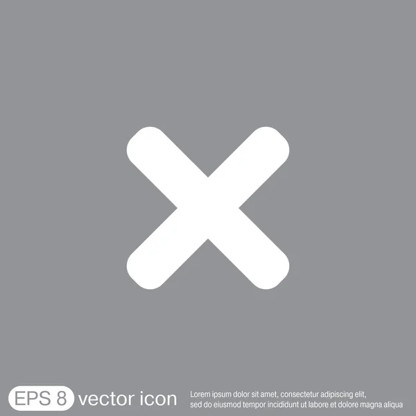 Wissen, verwijderen pictogram — Stockvector