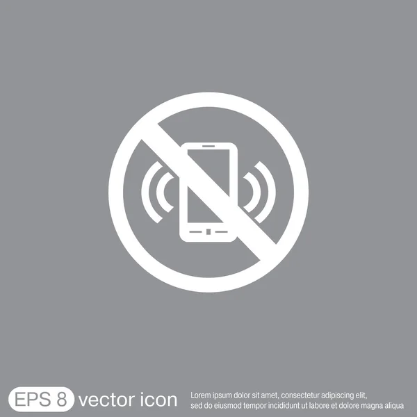 Forbidden to use phone icon — Stock Vector