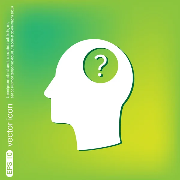 Head with a question mark — Stock Vector