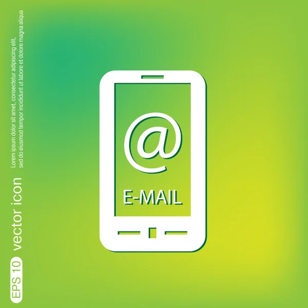 Smartphone mit E-Mail-Symbol — Stockvektor