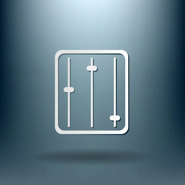 Equalizer, geluidsinstellingen pictogram — Stockvector