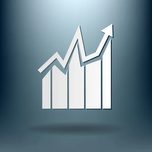 Diagrama gráfico, icono de negocio — Vector de stock