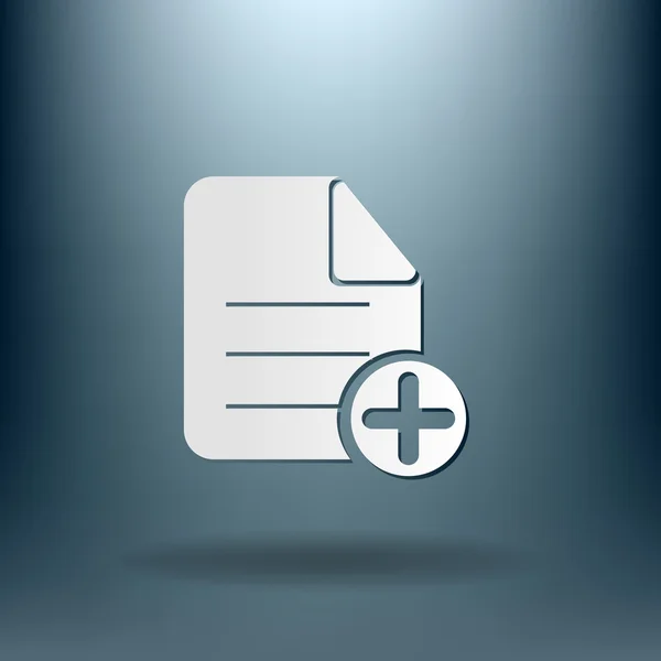 Papier, icône de document — Image vectorielle