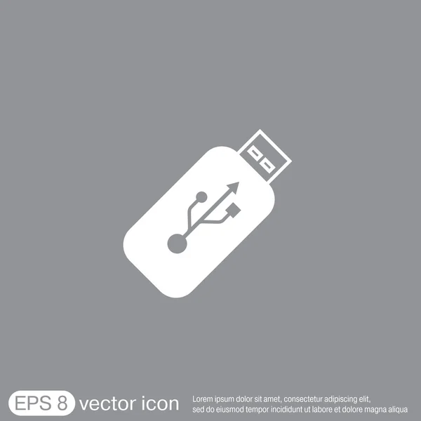 Vector usb flash icono de disco — Archivo Imágenes Vectoriales