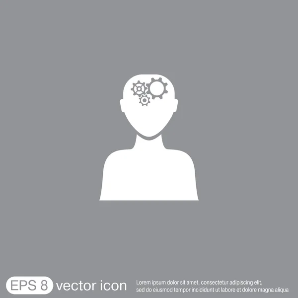 Man thinks concept icon — Stock Vector
