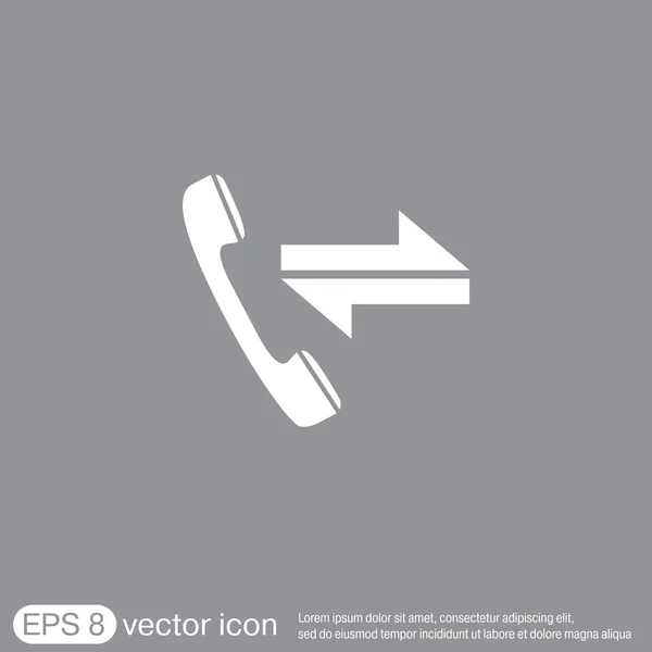 Ícone de chamada de entrada e saída — Vetor de Stock