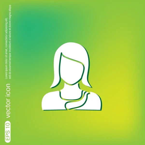 Ženský avatar. avatar ženy — Stockový vektor