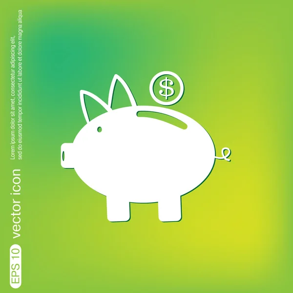 Piggy bank. symbol of money — Stock Vector