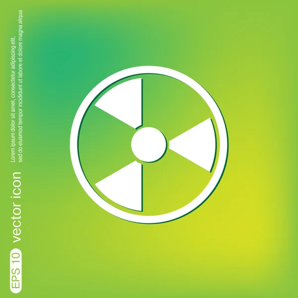 Icono de peligro nuclear — Vector de stock