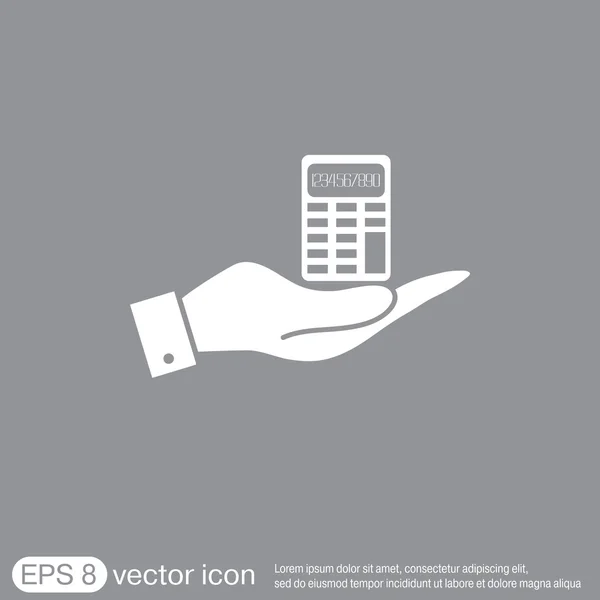 Hand holding a calculator — Stock Vector