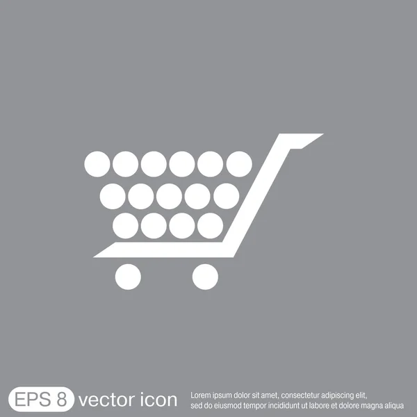 Compras, icono del carrito — Vector de stock