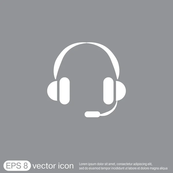 Écouteur, icône du support client — Image vectorielle