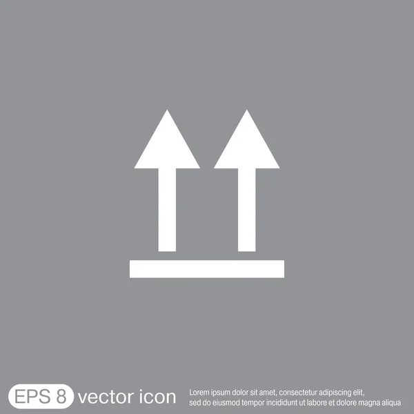 Bräckliga symbol, logistiska ikonen. — Stock vektor