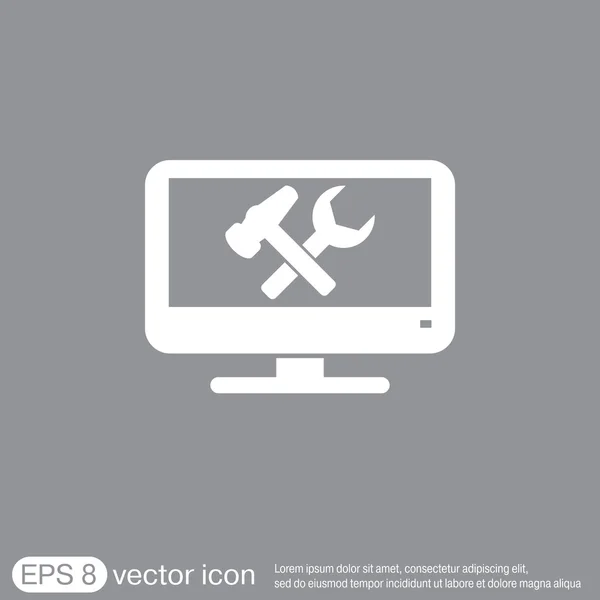 Icon computer settings — Stock Vector