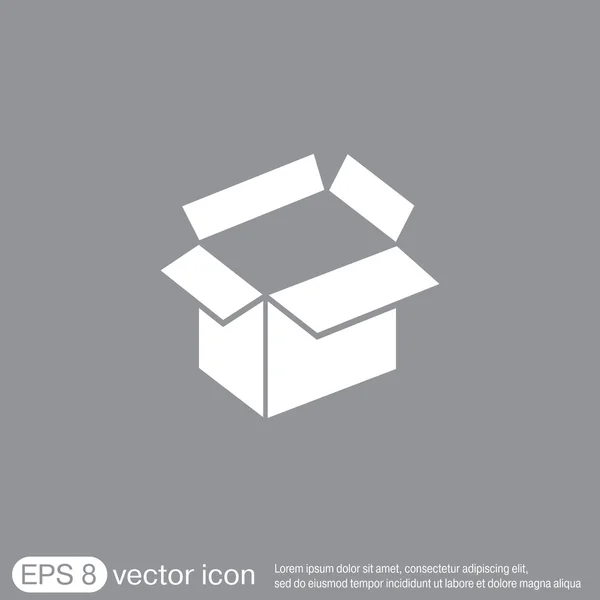 Caja de cartón abierta — Vector de stock