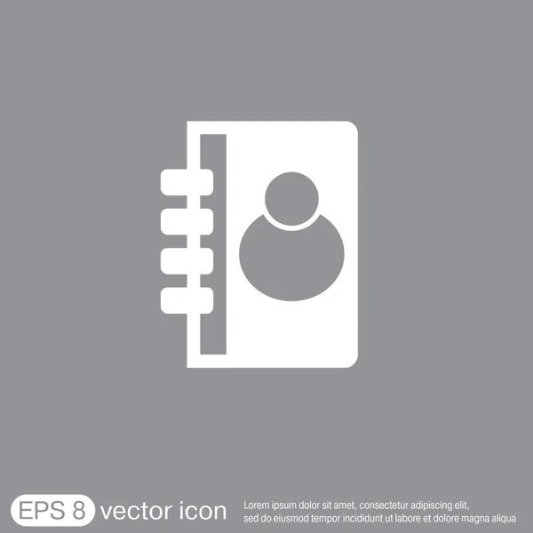 Telefon címjegyzék ikonjára — Stock Vector