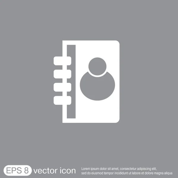 Telefon-Adressbuch-Symbol — Stockvektor