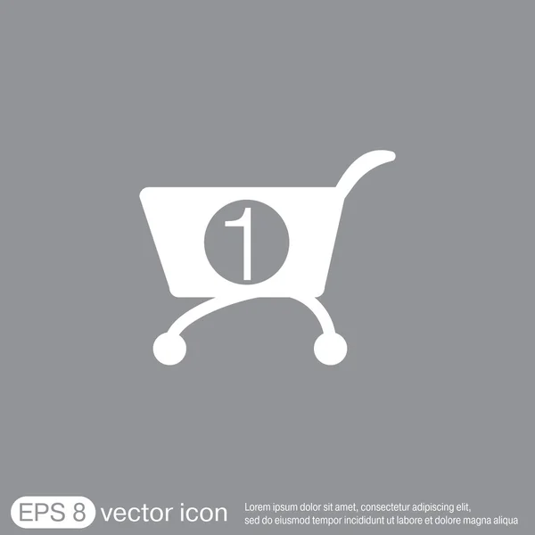 Nakupování, ikona košíku — Stockový vektor