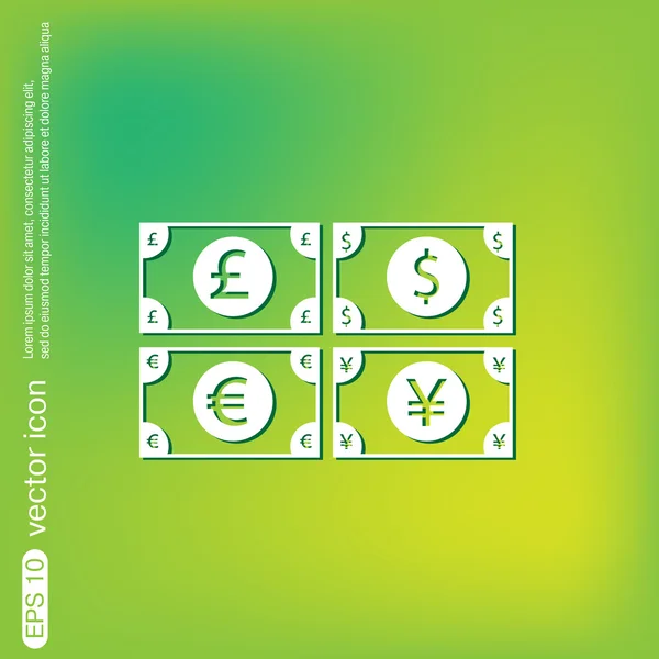 Un billet. icône symbole — Image vectorielle