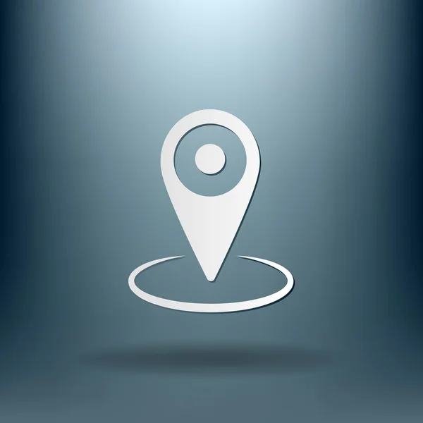 Pin location on map icon — Stock Vector