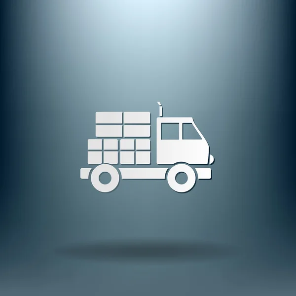 Camión. Icono logístico — Vector de stock