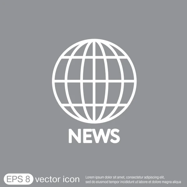 Globe symbol. news icon — Stock Vector