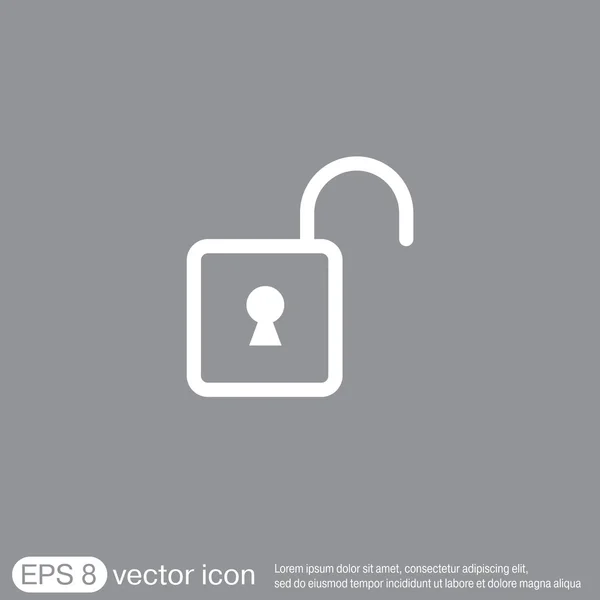 Visací zámek, bezpečnostní ikony — Stockový vektor