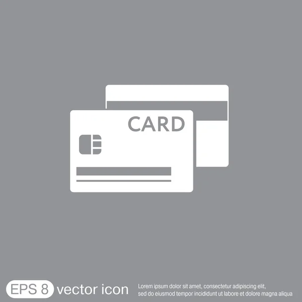 Tarjeta de crédito, icono financiero — Vector de stock