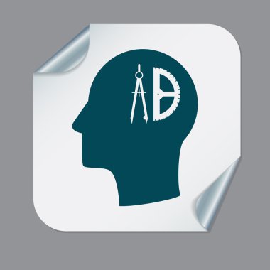 baş düşünüyorum silüeti adam bir