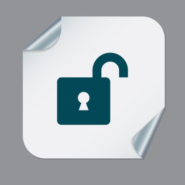 Asma kilit simgesi simgesi