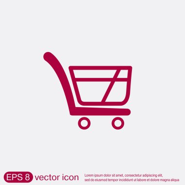 alışveriş sepeti simgesi. vextor illüstrasyon