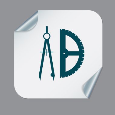 Pusula ve iletki simgesi