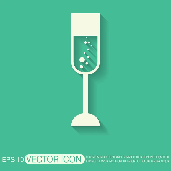 Champagneglasikon — Stock vektor