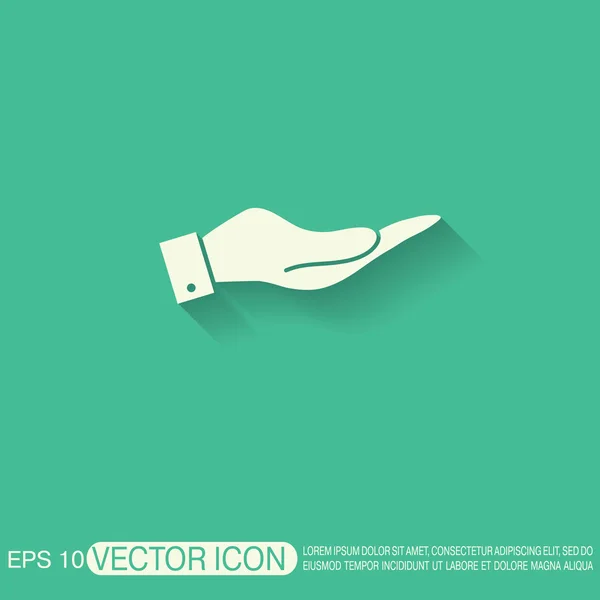 White hand icon — Stock Vector