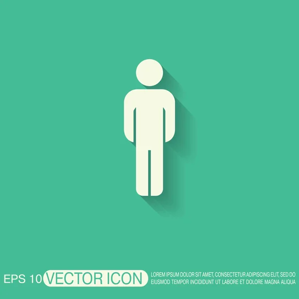 White Silhouette of a man — Stock Vector
