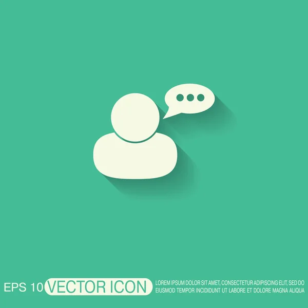 Teken avatar dialoog — Stockvector