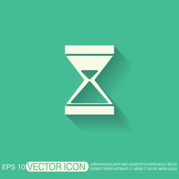 Hourglass waiting, icon expectations — Stock Vector