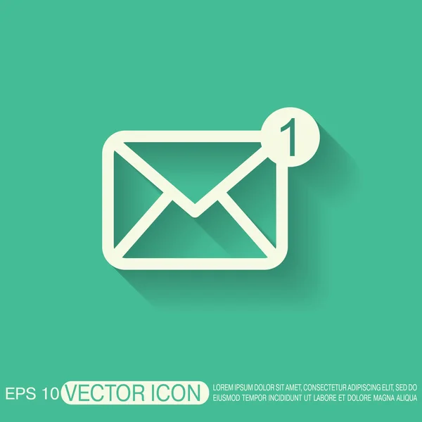 Postal envelop e-symbool — Stockvector