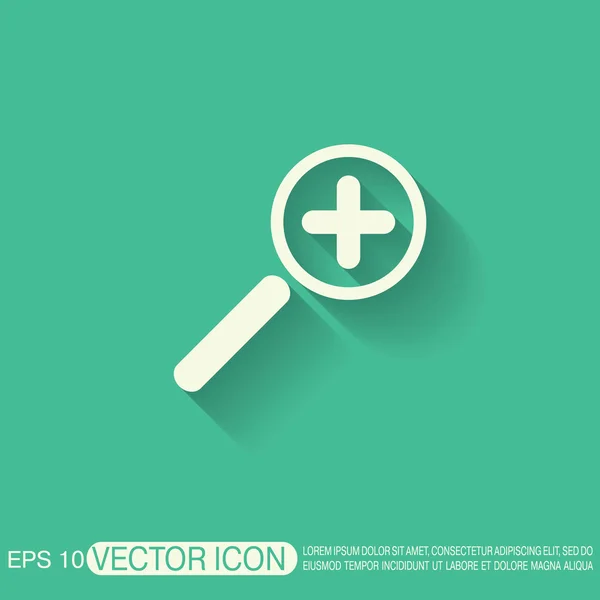 Magnifier search icon — Stock Vector