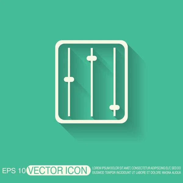 Equalizer tecken ikonen — Stock vektor