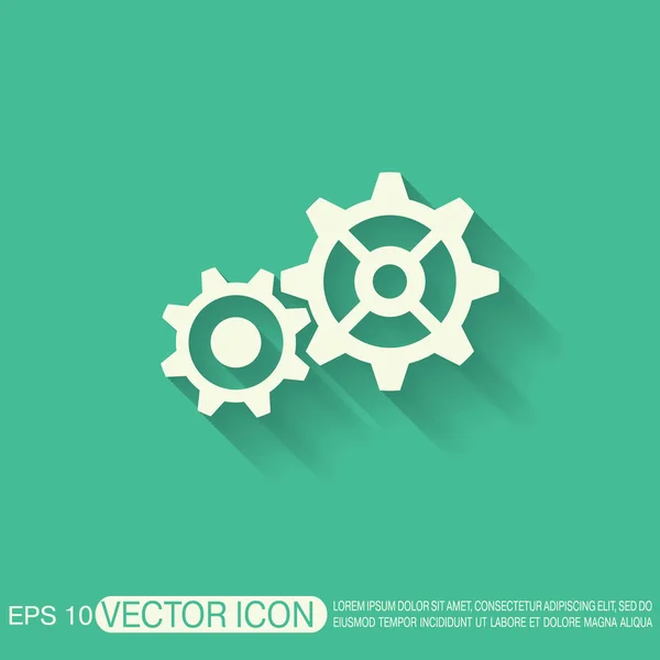 Cogwheel, ajuste y reparación de iconos — Vector de stock