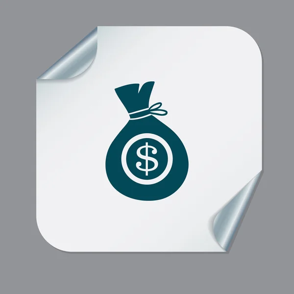 Bag of money icon — Stock Vector