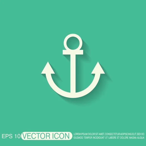 Nautical Anchor icon — Stock Vector