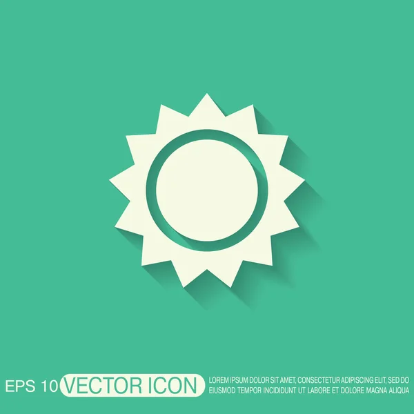 Weather icon sun — Stock Vector