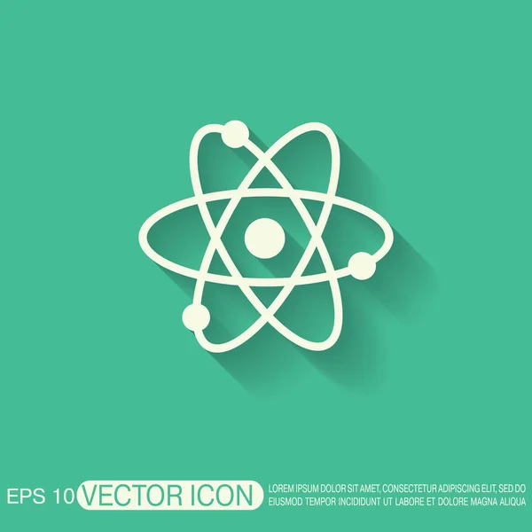 Atom, molecule symbol icon — Stock Vector