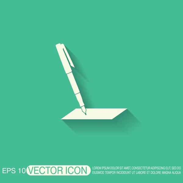 Pen or pencil writing on a sheet — Stock Vector