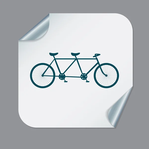 レトロな自転車のアイコン — ストックベクタ