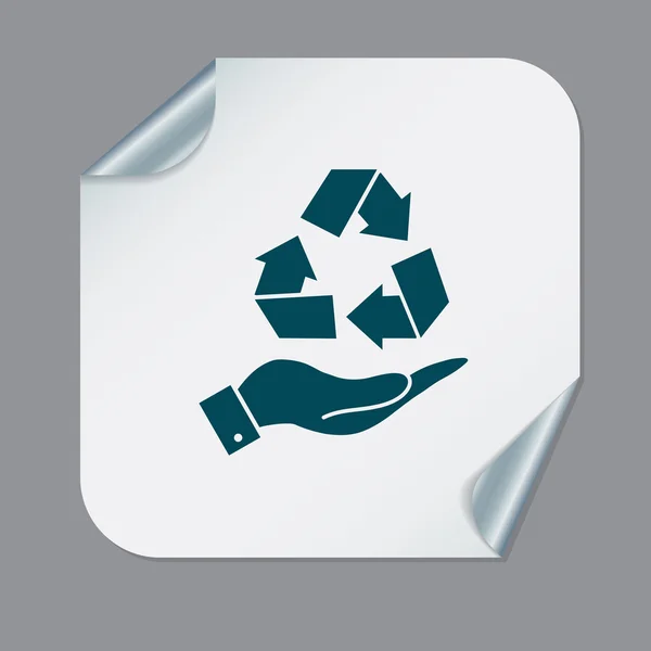 Symbol recykling gospodarstwa ręcznego — Wektor stockowy